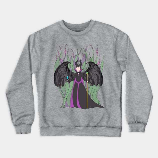 Mistress of Evil...Maleficent Crewneck Sweatshirt by MellyLunaDesigns